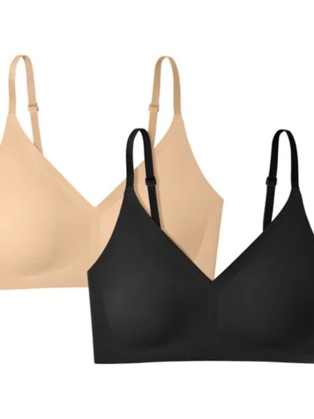 True & Co Women's Wirefree Bra 2-Pack Seamless Comfort